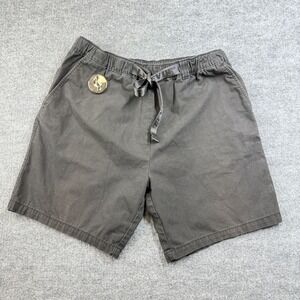 Levi's Chino Shorts Men's Gray Stretch Drawstring 8" Inseam Belted Outdoor Large